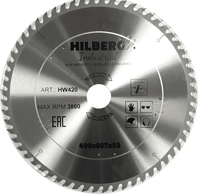Алмазный диск Hilberg Industrial Дерево Ø400/60 мм
