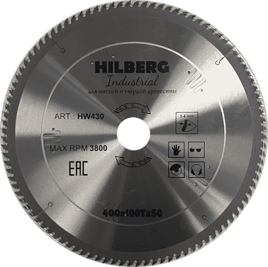 Алмазный диск Hilberg Industrial Дерево Ø400/100 мм